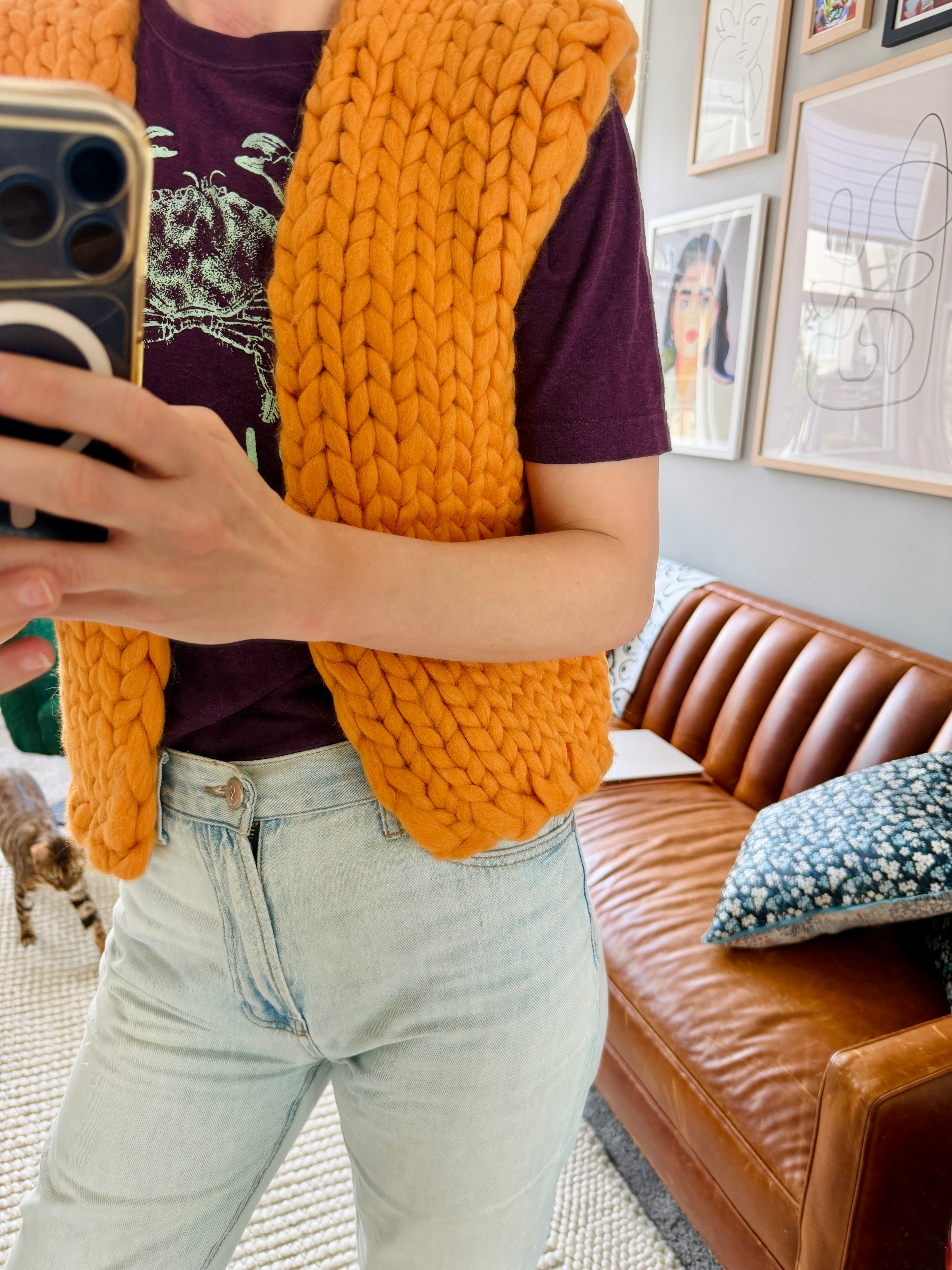 Light Vest in Persimmon